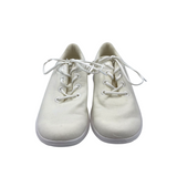 CANVAS LACE UP SNEAKERS MEN SHOE WHITE 10