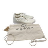 CANVAS LACE UP SNEAKERS MEN SHOE WHITE 10