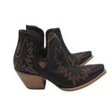 ARIAT ANKLE WESTERN BOOTIE BOOTS BLACK BROWN 10B