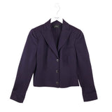 AKRIS PUNTO CASHMERE LONG SLEEVE DESIGNER BLAZER PURPLE 8