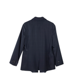 GIORGIO ARMANI PLAID WOOL LONG SLEEVE DESIGNER BLAZER BLACK 12