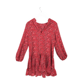 TOPSHOP LONG SLEEVE DRESS RED BLACK 2