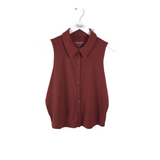 TORRID SLEEVELESS BLOUSE BROWN M/L