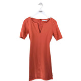 TRINA TURK SHORT SLEEVE MINI DESIGNER DRESS ORANGE MEDIUM