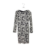 ALICE + OLIVIA RET$348 EMBROIDERED MIDI DESIGNER DRESS WHITE BLACK 6