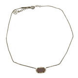 KENDRA SCOTT DRUSY PENDANT NECKLACE GOLDTONE PINK