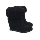 UGG WEDGE BOOTIE BOOTS BLACK 7