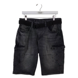 NICK DANGER DENIM CARGO MEN SHORT GRAY 32