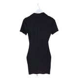 ALICE + OLIVIA SHORT SLEEVE DESIGNER DRESS BLACK XSMALL