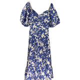 HYACINTH HOUSE MAXI FLORAL DESIGNER DRESS BLUE WHITE XX LARGE