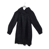 RET$465 REVERSIBLE DESIGNER COAT BLACK MEDIUM