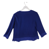 ST JOHN LONG SLEEVE DESIGNER CARDIGAN BLUE 12