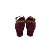 CHIE MIHARA RET$425 SUEDE MARY-JANE SHOES RED 8.5