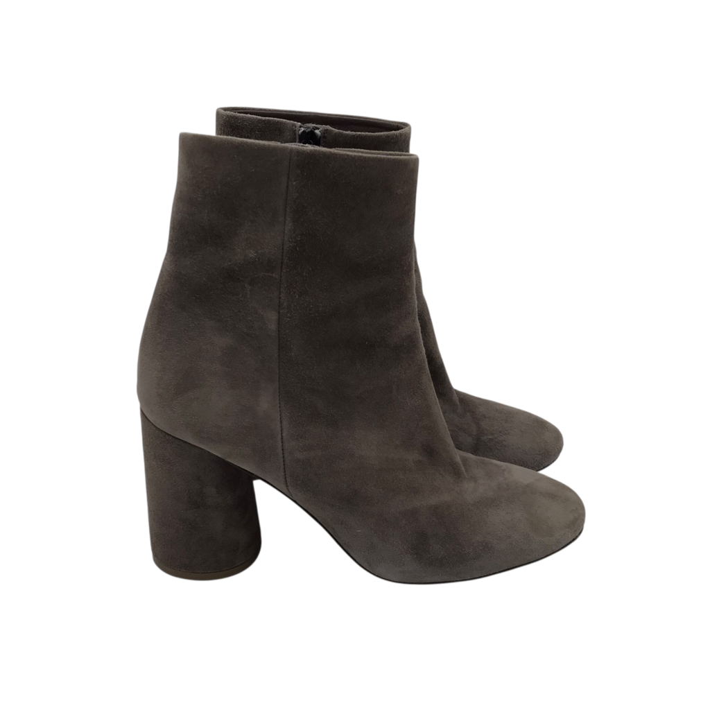 VINCE RET$395 SUEDE ZIP ANKLE DESIGNER BOOTS TAUPE 8.5