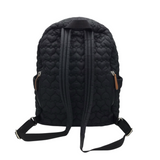 BRIGHTON RET$320 "KINGSTON" QUILTED ZIP BACKPACK BLACK BROWN
