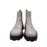 KARL LAGERFELD ANKLE FLAT BOOTS CREME 8.5
