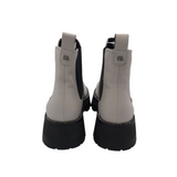 KARL LAGERFELD ANKLE FLAT BOOTS CREME 8.5