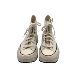 CONVERSE HIGH TOP PLATFORM SHOES WHITE 7
