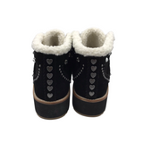KURT GEIGER RET$348 STUD PLATFORM SUEDE ANKLE SHOES BLACK WHITE 8.5