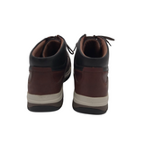 JOHNSTON & MURPHY RET$189 LEATHER LACE ANKLE MEN BOOTS BROWN 10.5