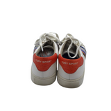 TORY SPORT LACE UP SNEAKERS SHOES WHITE ORANGE 9M