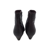 VINCE LEATHER ZIP ANKLE SHOES BROWN 6.5