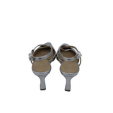 NATURALIZER POINTY KITTEN HEEL SHOES SILVER 8M