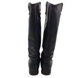 FRYE RET$298 LEATHER CALF BOOTS 8.5 BLACK