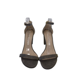 STUART WEITZMAN GLITTER BLOCK HEEL SANDAL DESIGNER SHOES SILVER 11