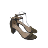 STUART WEITZMAN GLITTER BLOCK HEEL SANDAL DESIGNER SHOES SILVER 11