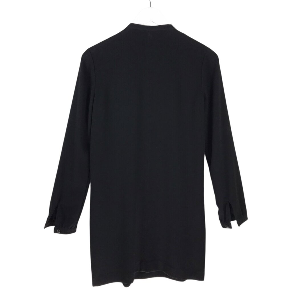 BURBERRY BRIT PLEATED FRONT SHIRT DRESS LUXE DRESS BLACK 6