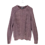 RAG & BONE RET$295 CABLE KNIT LONG SLEEVE MEN SWEATER PURPLE LARGE