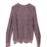 RAG & BONE RET$295 CABLE KNIT LONG SLEEVE MEN SWEATER PURPLE LARGE