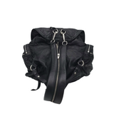 ALEXANDER WANG LEATHER ZIPPER BACKPACK BLACK