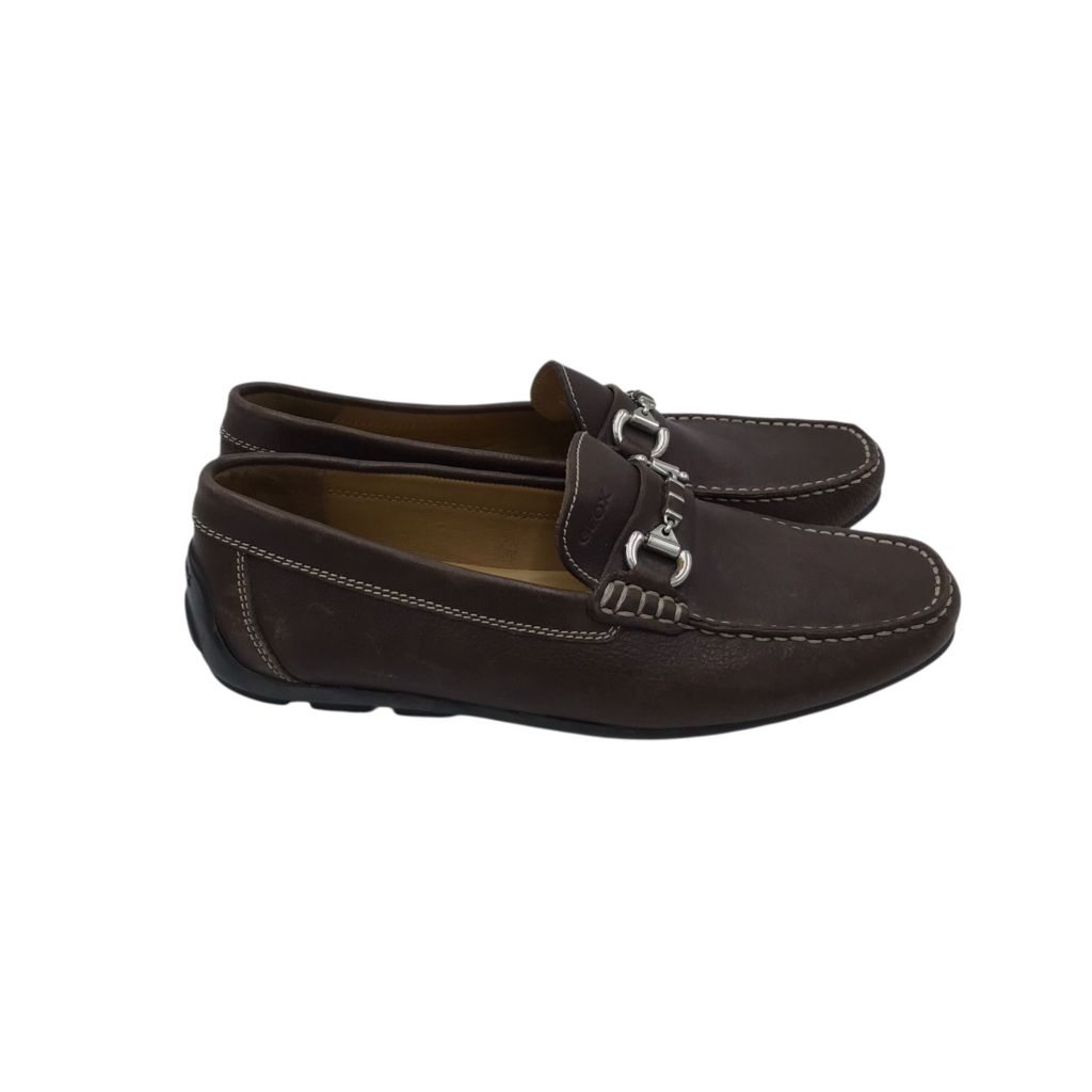DRIVING LOAFERS MEN SHOE BROWN 10