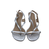 STUART WEITZMAN HEEL SANDAL SHOES SILVER 9