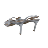 STUART WEITZMAN HEEL SANDAL SHOES SILVER 9