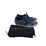 RET$340 LACE UP SNEAKERS DESIGNER SHOES BLUE GRAY 8