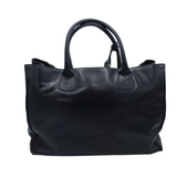 LARGE HAIR-ON TOTE HANDBAG BEIGE BLACK