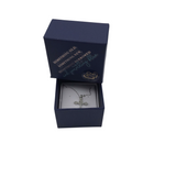 .925 DIAMONDS CROSS NECKLACE SILVER