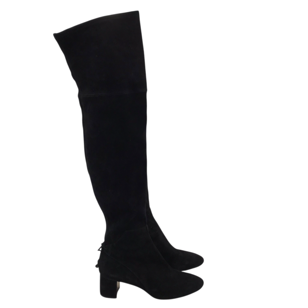 TORY BURCH SUEDE OVER KNEE BOOTS BLACK 9.5
