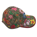 GUCCI GG SUPREME FLORA BASEBALL CAP LUXE ACCESSORIES YELLOW/BEIGE