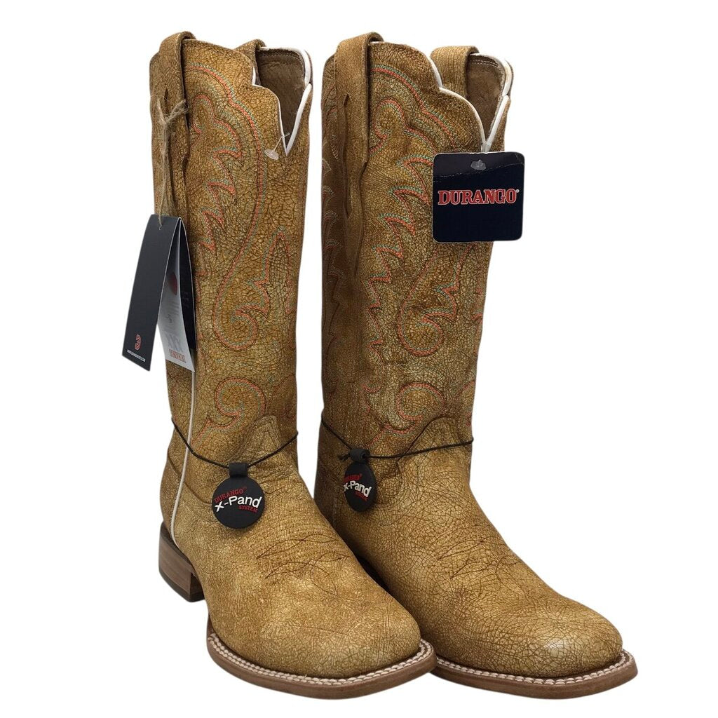 DURANGO RET$246 WESTERN BOOTS BROWN ORANGE 6.5M