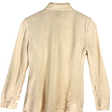 ST JOHN COLLECTION KNIT STUDS LONG SLEEVE DESIGNER CARDIGAN CREAM 4