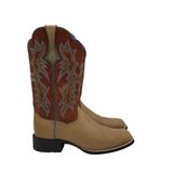 ARIAT EMBROIDERED WESTERN BOOTS TAN AQUA 7