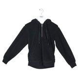 RAG & BONE RET$295 1/4 ZIP SHERPA PULLOVER DESIGNER JACKET BLACK SMALLP