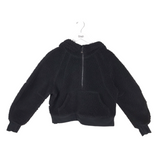 LULULEMON RET$128 1/4 ZIP SHERPA PULLOVER JACKET BLACK XS/S