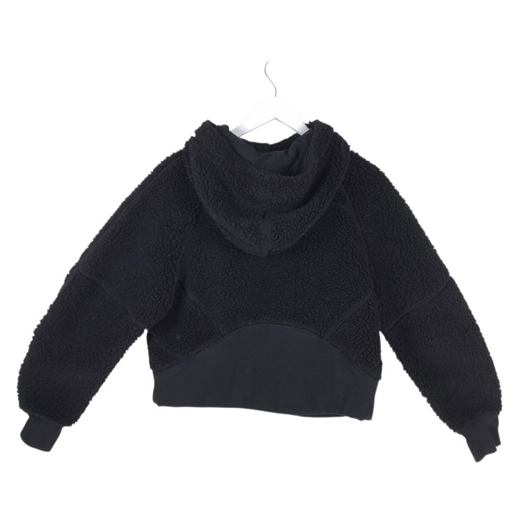 LULULEMON RET$128 1/4 ZIP SHERPA PULLOVER JACKET BLACK XS/S