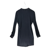 BEAD TRIM LONG SLEEVE DRESS CHARCOAL MEDIUM