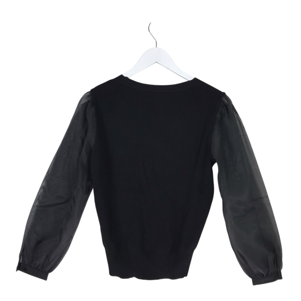 TALBOTS NWT$129 LONG SLEEVE TOP BLACK SMALL P